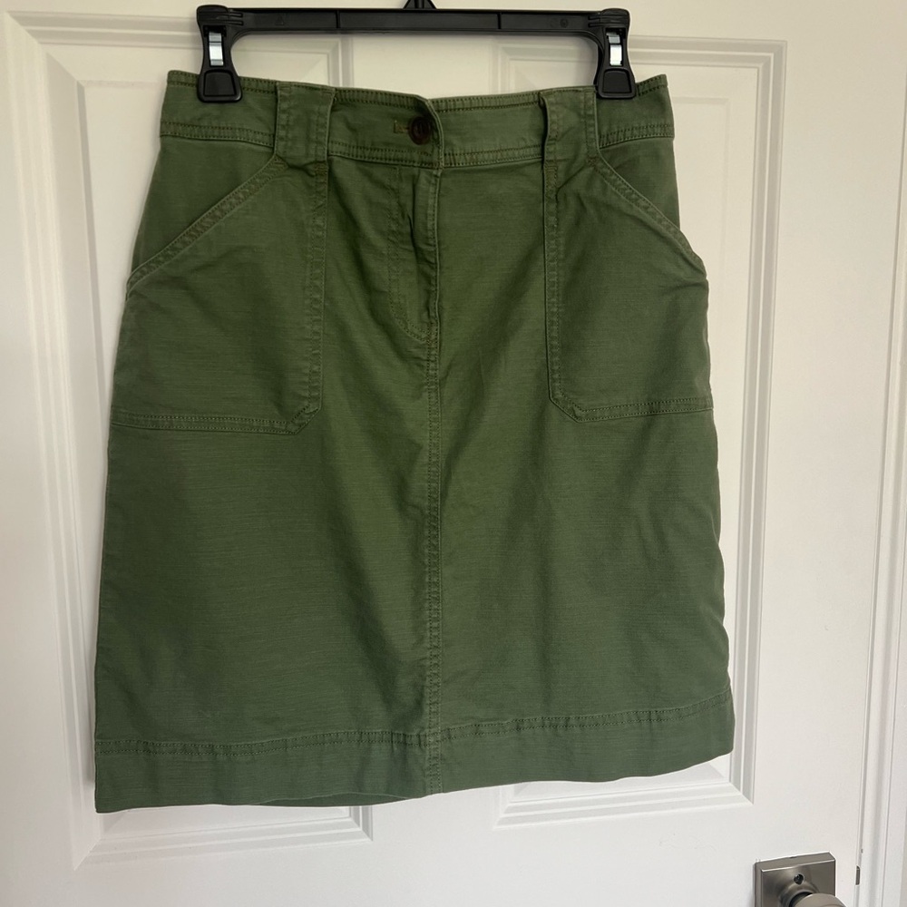 Like-New Talbots Khaki Green Utility Skirt